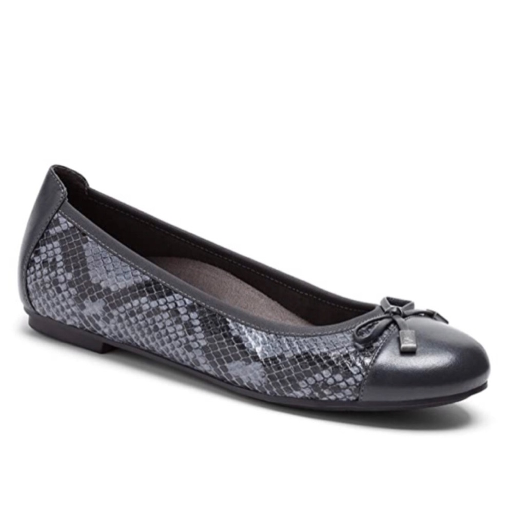 NEW Vionic Blue Spark Minna Snakeskin Ballet Flats Size 8 US
